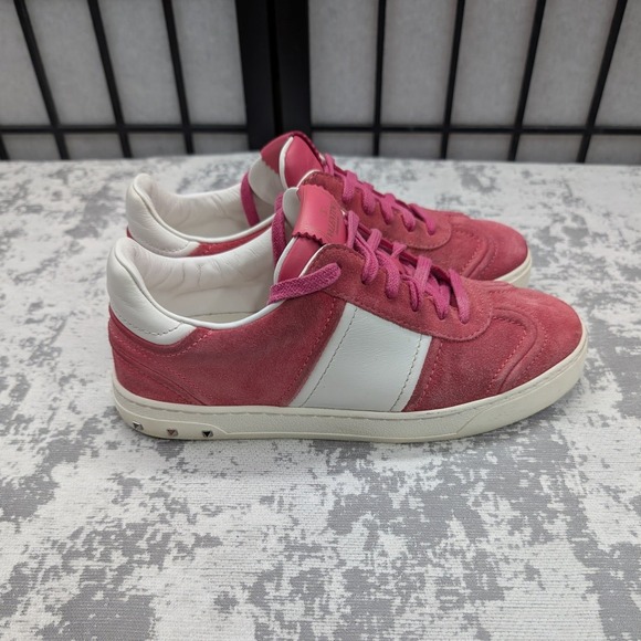 Valentino Garavani Fly Crew Suede Low Top Studded Sneakers Women Size 37 - Picture 3 of 16